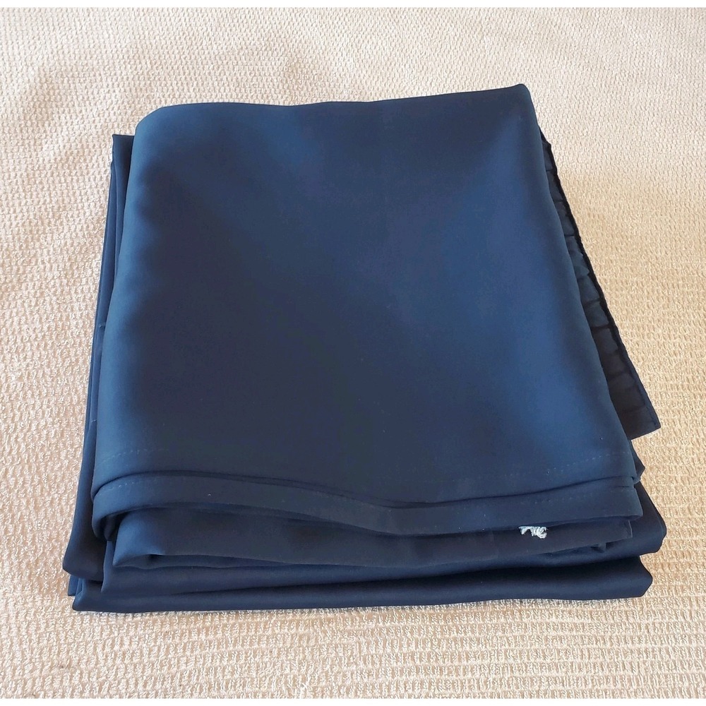 Ikea 1410 Werna Curtain Panels Set Of 2 Dark‎ Navy Blue Thick Polyester 57x105.5